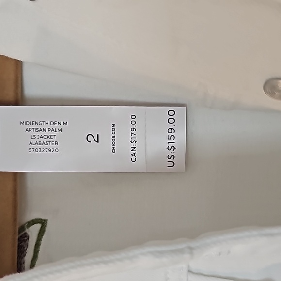 Chico's White Denim Jacket - Picture 4 of 5